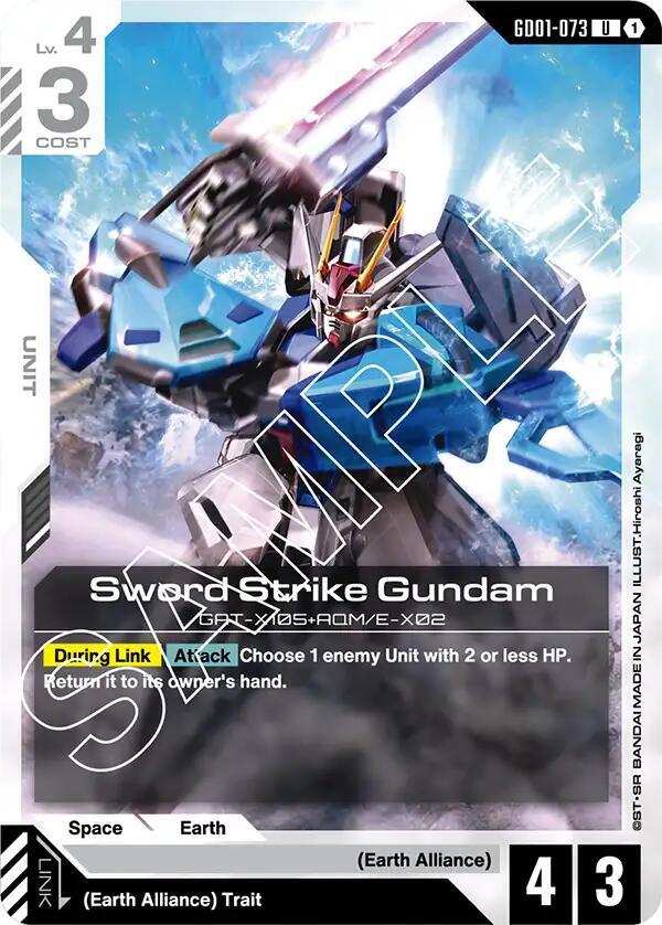 GD01-073: Sword Strike Gundam - Unit - White - Uncommon