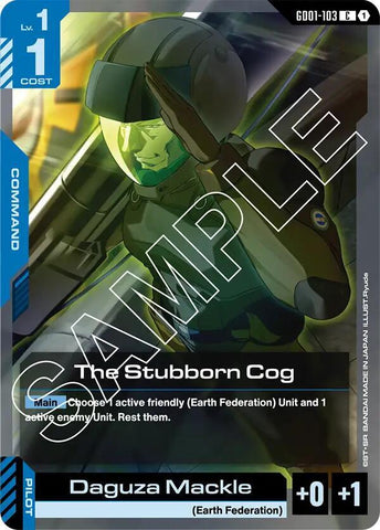 GD01-103: The Stubborn Cog - Command - Blue - Common
