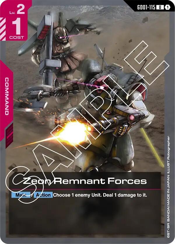 GD01-115: Zeon Remnant Forces - Command - Red - Uncommon