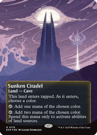 Sunken Citadel (EOS-176) (Borderless) (Galaxy Foil) [Edge of Eternities: Stellar Sights] Foil