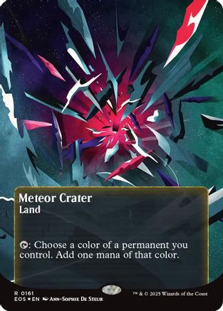 Meteor Crater (EOS-161) (Borderless) (Galaxy Foil) [Edge of Eternities: Stellar Sights] Foil