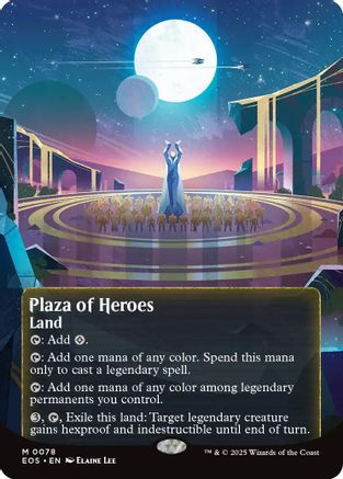 Plaza of Heroes (EOS-078) (Borderless) [Edge of Eternities: Stellar Sights] Foil