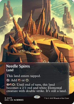 Needle Spires (EOS-075) (Borderless) [Edge of Eternities: Stellar Sights] Foil