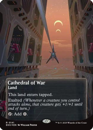 Cathedral of War (EOS-141) (Borderless) (Galaxy Foil) [Edge of Eternities: Stellar Sights] Foil