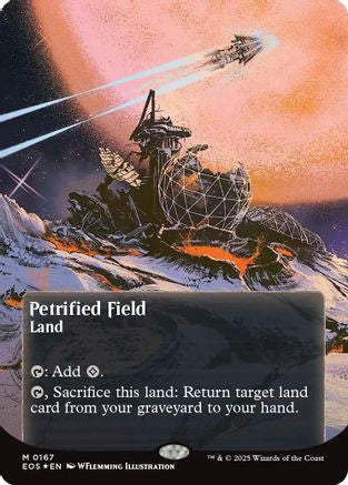 Petrified Field (EOS-167) (Borderless) (Galaxy Foil) [Edge of Eternities: Stellar Sights] Foil