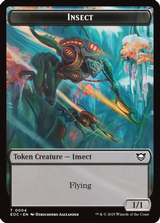 Insect // Elemental (0008) Double-Sided Token (EOC-4 // 8) [Commander: Edge of Eternities]
