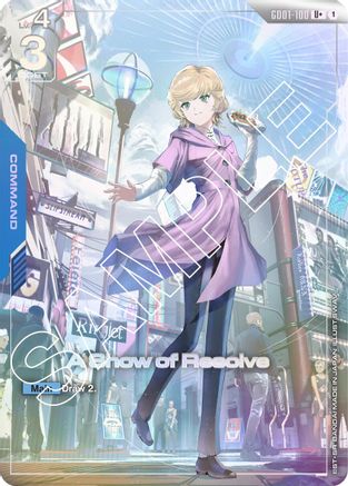 A Show of Resolve (U+) (GD01-100) - Newtype Rising Holofoil