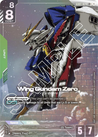GD01-024: Wing Gundam Zero - Unit - Green - Legendary Rare+