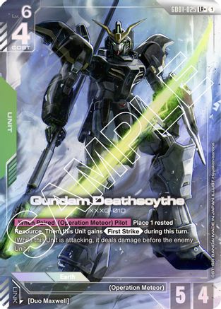 Gundam Deathscythe (GD01-025) (LR+) (GD01-025) - Newtype Rising Holofoil