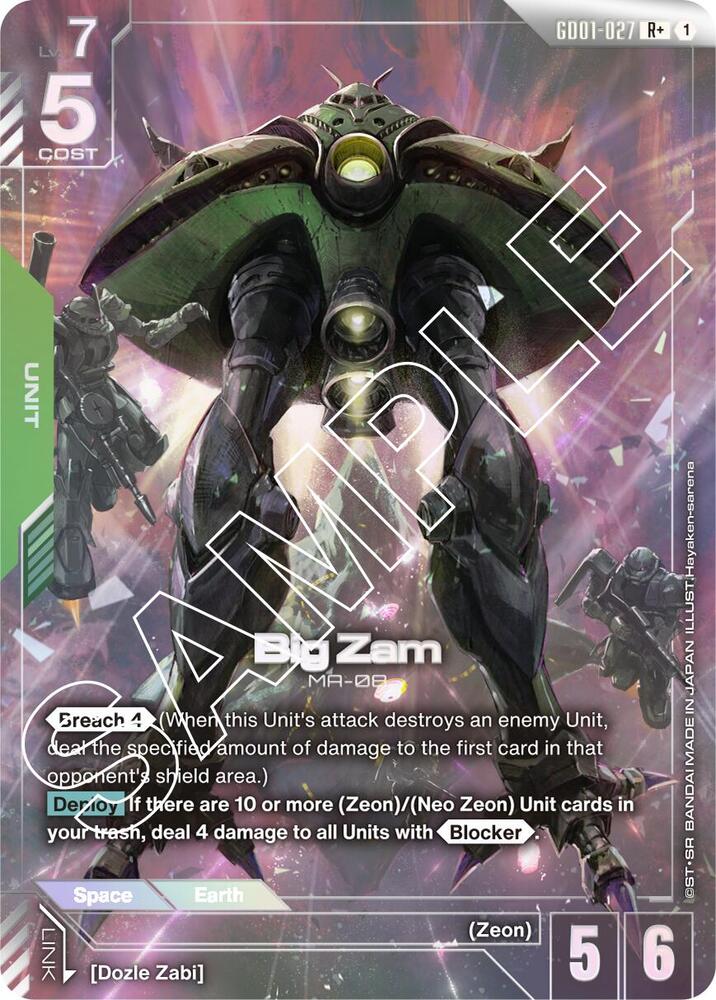 GD01-027: Big Zam - Unit - Green - Rare+