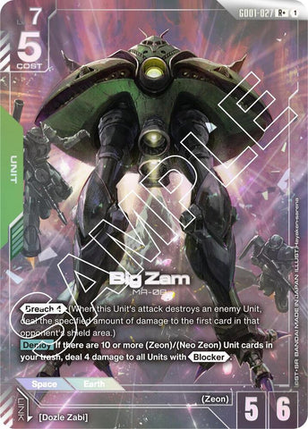 GD01-027: Big Zam - Unit - Green - Rare+
