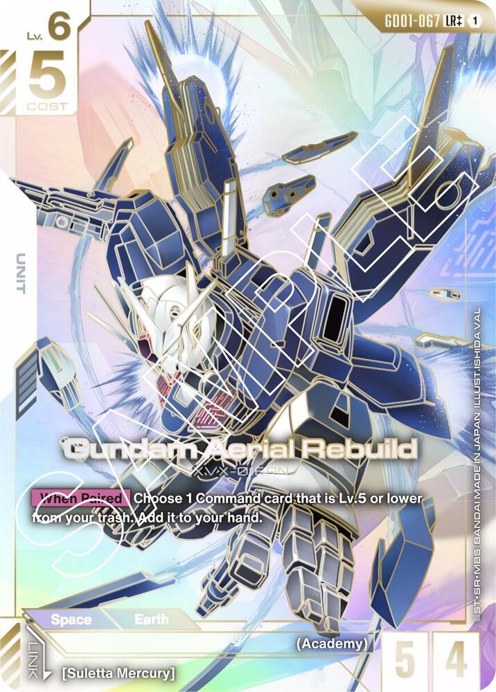 GD01-067: Gundam Aerial Rebuild - Unit - White - Legendary Rare++