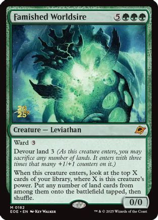 Famished Worldsire (PRE-182) [Prerelease Cards] Foil
