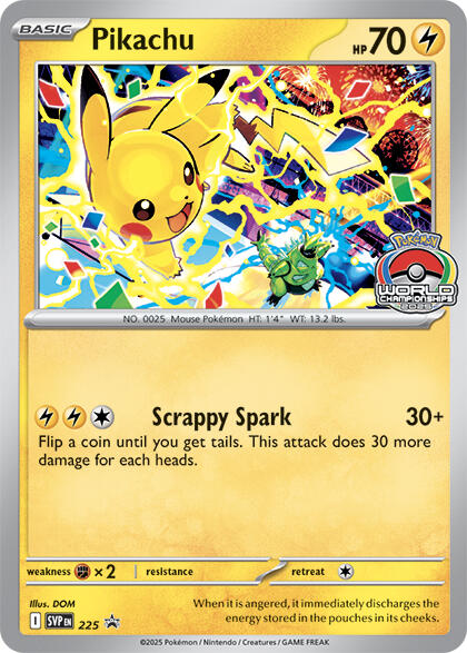 Pikachu (225) (World Championship 2025) [Scarlet & Violet: Black Star Promos]
