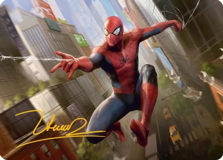 Amazing Spider-Man Art Card (24/54) (Gold-Stamped Signature) (AASPM-024) [Art Series: Marvel's Spider-Man]