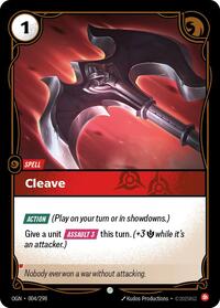 Origins : Cleave - 004/298 - Normal - Common - Spell