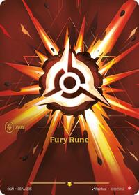 Origins : Fury Rune (Alternate Art) - 007a/298 - Foil - Showcase - Rune