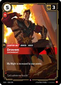 Origins : Draven - Showboat - 028/298 - Foil - Rare - Champion Unit