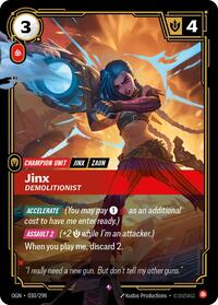 Origins : Jinx - Demolitionist - 030/298 - Foil - Rare - Champion Unit