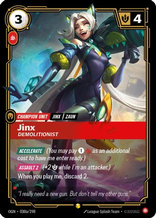 Jinx - Demolitionist (Alternate Art) (030a/298) - Origins Foil