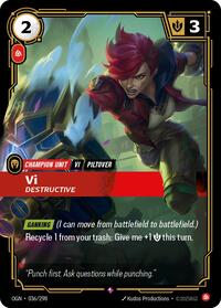 Origins : Vi - Destructive - 036/298 - Foil - Rare - Champion Unit