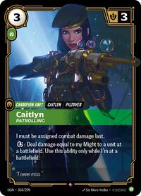 Origins : Caitlyn - Patrolling - 068/298 - Foil - Rare - Champion Unit