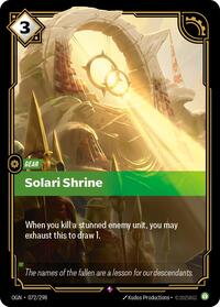 Origins : Solari Shrine - 072/298 - Foil - Rare - Gear