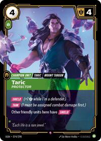 Origins : Taric - Protector - 074/298 - Foil - Rare - Champion Unit