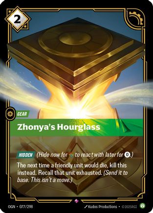 Zhonya's Hourglass (077/298) - Origins Foil