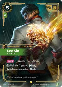 Origins : Lee Sin - Ascetic (Alternate Art) - 078a/298 - Foil - Showcase - Champion Unit