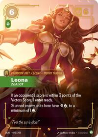 Origins : Leona - Zealot - 079/298 - Foil - Epic - Champion Unit