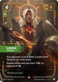 Origins : Leona - Zealot (Alternate Art) - 079a/298 - Foil - Showcase - Champion Unit