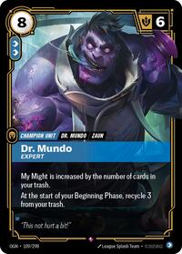 Origins : Dr. Mundo - Expert - 109/298 - Foil - Rare - Champion Unit