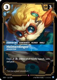 Origins : Heimerdinger - Inventor - 111/298 - Foil - Rare - Champion Unit