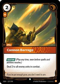 Origins : Cannon Barrage - 127/298 - Foil - Common - Spell
