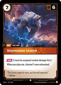 Origins : Stormclaw Ursine - 137/298 - Normal - Common - Unit