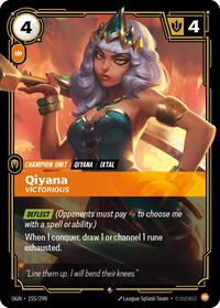 Origins : Qiyana - Victorious - 155/298 - Foil - Rare - Champion Unit