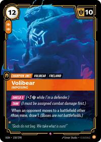 Origins : Volibear - Imposing - 158/298 - Foil - Rare - Champion Unit