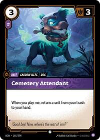Origins : Cemetery Attendant - 165/298 - Foil - Common - Unit