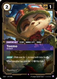 Origins : Teemo - Scout - 197/298 - Foil - Rare - Champion Unit
