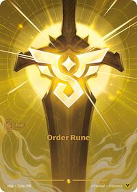 Origins : Order Rune (Alternate Art) - 214a/298 - Foil - Showcase - Rune