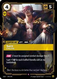 Origins : Sett - Kingpin - 240/298 - Foil - Rare - Champion Unit