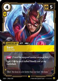 Origins : Sett - Kingpin (Alternate Art) - 240a/298 - Foil - Showcase - Champion Unit