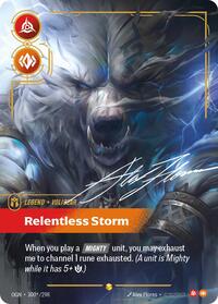 Origins : Volibear - Relentless Storm (Signature) - 300*/298 - Foil - Showcase - Legend