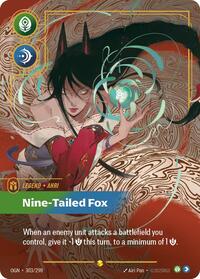 Origins : Ahri - Nine-Tailed Fox (Overnumbered) - 303/298 - Foil - Showcase - Legend