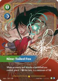 Origins : Ahri - Nine-Tailed Fox (Signature) - 303*/298 - Foil - Showcase - Legend