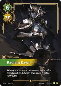 Origins : Leona - Radiant Dawn (Overnumbered) - 306/298 - Foil - Showcase - Legend
