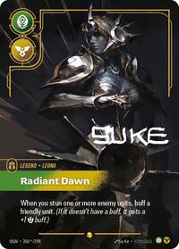 Origins : Leona - Radiant Dawn (Signature) - 306*/298 - Foil - Showcase - Legend