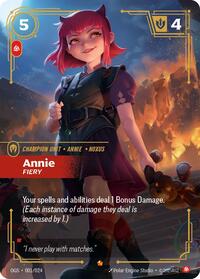 RiftboundOriginsProvingGrounds : Annie - Fiery - 001/024 - Normal - Epic - Champion Unit