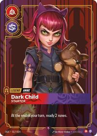 RiftboundOriginsProvingGrounds : Annie - Dark Child (Starter) - 017/024 - Normal - Rare - Legend